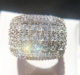 4.5ct Round Cut Diamond Half Eternity Iced Wedding Ring Band 14K White Gold Over