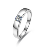 2.5ct Round Diamond Engagement Ring 14k WhiteGold Over Couple Rings for Lovers