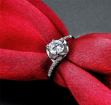 2.3ct Round Diamond Unique Swirl Solitaire Engagement Ring 14K White Gold Finish