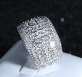 4.5ct Round Cut Diamond Half Eternity Iced Wedding Ring Band 14K White Gold Over