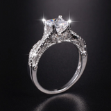 2.5ct Princess Cut Diamond Engagement Ring 14k White Gold Over Infinity Vintage