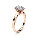 1.5ct Pear Cut VVS1 Diamond Engagement Ring 14k Rose Gold Over Classic Solitaire