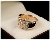 3.5ct Round Diamond Half Eternity Cluster Wide Wedding Ring 14K Rose Gold Over