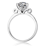 1.5ct Round Cut Diamond Engagement Ring 14k White Gold Over Promise Love Forever