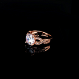 2.1ct Round Cut VVS1D Diamond Engagement Ring 14k Rose Gold Finish Split Shank