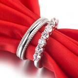 2.4ct Round Cut Diamond Engagement Ring 14k White Gold Finish Promise Bridal Set