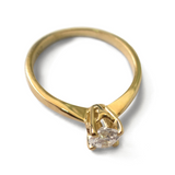 0.9ct Round Cut Diamond Engagement Ring 14k Yellow Gold Finish Solitaire Women