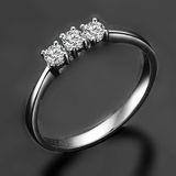 1.8ct Round Cut Diamond Engagement Ring 14k White Gold Finish Trilogy Solitaire