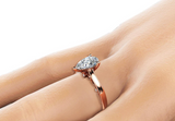 1.5ct Pear Cut VVS1 Diamond Engagement Ring 14k Rose Gold Over Classic Solitaire