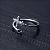 Aeroplane Design Engagement Ring 1.7ct Round Cut Diamond 14k White Gold Finish