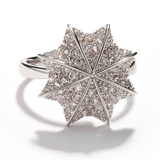 2.5ct Round Cut Diamond Engagement Ring 14k WhiteGold Over Umbrella Shape Unique