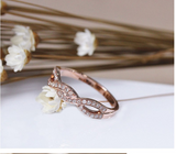 2.1ct Round Cut Diamond Wedding Ring 14k Rose Gold Finish Infinity Twist Band