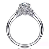 2.2ct Round Cut Diamond Engagement Ring 14k White Gold Finish Unique Solitaire