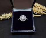 2ct Round Cut Diamond Engagement Ring 14k WhiteGold Finish Halo Classic Bridal