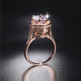 2.1ct Round Cut VVS1D Diamond Engagement Ring 14k Rose Gold Finish Unique Design