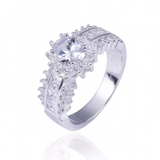 3.5ct Oval Cut VVS1 Diamond Engagement Ring 14k White Gold Over Cocktail Wedding