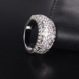 3.5ct Round Cut VVS1 Diamond Wedding Ring Band 14k White Gold Over Half Eternity