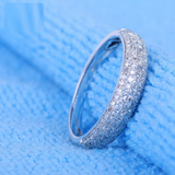 Half Eternity Wedding Ring Band 1.9ct Round Cut Diamond 18k White Gold Finish