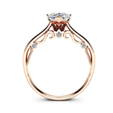1.5ct Pear Cut VVS1 Diamond Engagement Ring 14k Rose Gold Over Classic Solitaire