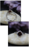 2.5ct Cushion Cut Red Garnet Engagement Ring 14k White Gold Over Cocktail Party