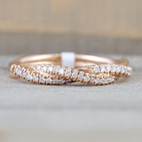 1.8ct Round Cut Diamond Wedding Ring Band 14k Rose Gold Finish Infinity Design