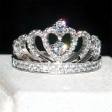 3.5ct Round Cut Diamond Engagement Ring 14k White Gold Over Crown Wedding Design