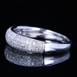 Half Eternity Wedding Ring Band 1.9ct Round Cut Diamond 18k White Gold Finish