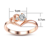 1ct Round Cut Diamond Engagement Ring 14k Rose Gold Finish Stackable Solitaire