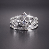 3.5ct Round Cut Diamond Engagement Ring 14k White Gold Over Crown Wedding Design