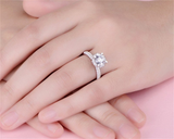 2.5ct Round Cut Diamond Engagement Ring 14k WhiteGold Over Halo Flower Solitaire