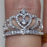 3.5ct Round Cut Diamond Engagement Ring 14k White Gold Over Crown Wedding Design