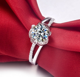 1.5ct Round Cut Diamond Engagement Ring 14k White Gold Over Vintage Flower Style