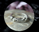 1.5ct Round Diamond Wedding Ring 14k White Gold Over Floral Leaf Filigree Band