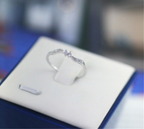 1.2ct Round Cut Diamond Engagement Ring 14k White Gold Finish Unique Stackable