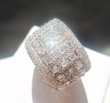 4.5ct Round Cut Diamond Half Eternity Iced Wedding Ring Band 14K White Gold Over