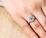 1.9ct Round Cut Diamond Engagement Ring 14k White Gold Finish Promise Wedding