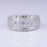 3.5ct Round Cut VVS1 Diamond Wedding Ring Band 14k White Gold Over Half Eternity