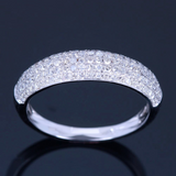 Half Eternity Wedding Ring Band 1.9ct Round Cut Diamond 18k White Gold Finish