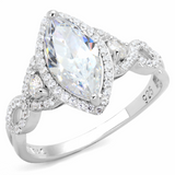 4.5ct Marquise Diamond Halo Infinity Band Engagement Ring 14K White Gold Over