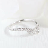 Half Eternity Wedding Ring Band 1.3ct Round Cut Diamond 14k White Gold Finish