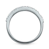 4.5ct Baguette Princess Diamond Half Eternity Wedding Band 14K White Gold Over