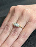 2.2ct Oval Simulated Diamond Half Bezel Set Solitaire Ring 14k YellowGold Plated