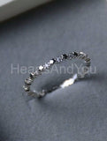 0.2ct Round Cut Moissanite Minimalist Star Wedding Band 14k White Gold Plated