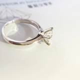 1ct Round Cut Diamond Engagement Ring 14k White Gold Finish 6 Prong Solitaire