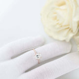 1.6ct Oval Cut Diamond Engagement Ring Solitaire with Accents 14k Rose Gold Over