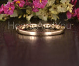 0.3ct Round Cut Simulated Peridot Minimalist Wedding Band 14k Yellow Gold Plated