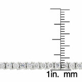 20 Ct Round Cut Sparkle VVS1/D Diamond Tennis Necklace Solid 14K White Gold Over