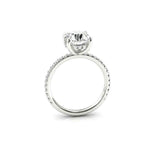 2.3Ct Round Cut Diamond Hidden Halo Women Solitaire Ring 14K White Gold Finish