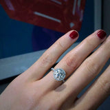 1.7ct Round Cut Diamond Engagement Ring 14k White Gold Finish Halo Solitaire