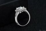 2.2ct Radiant Cut Diamond Engagement Ring 14k White Gold Finish Halo Split Shank